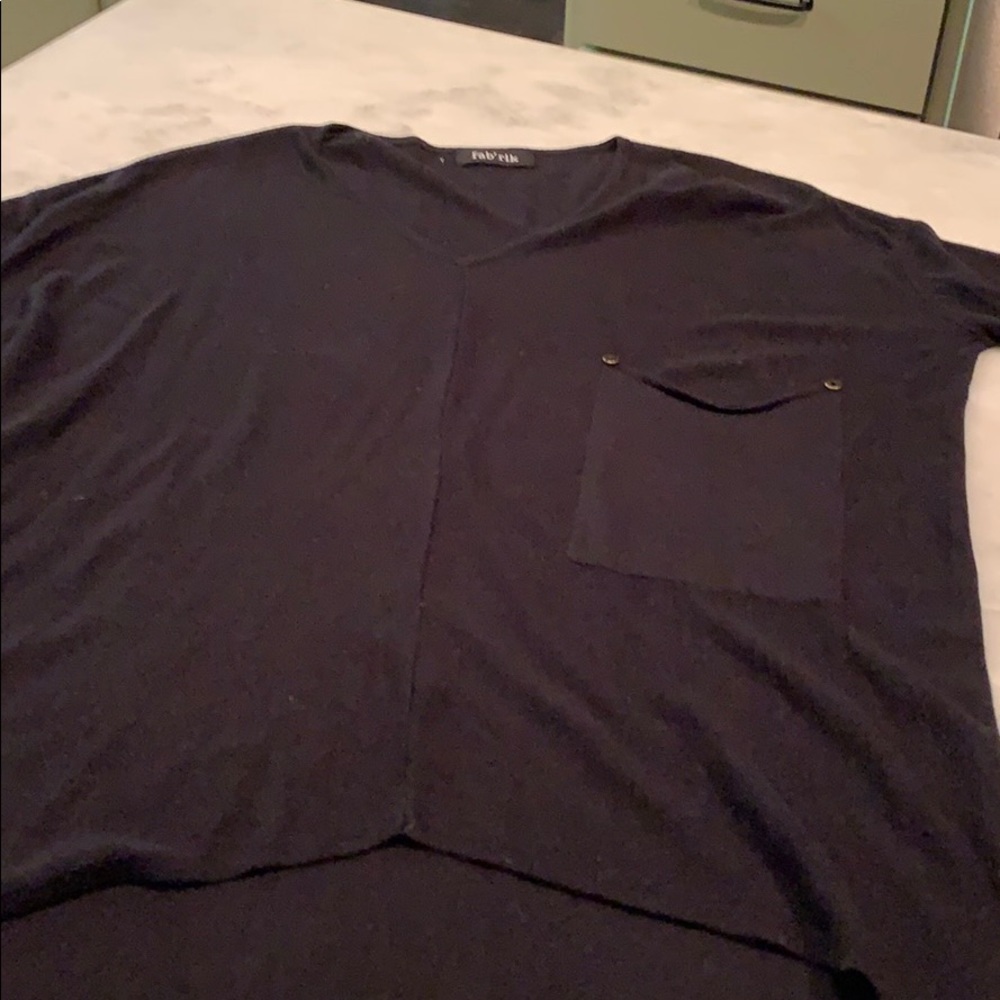 Black 3/4 sleeve lightweight sweater
